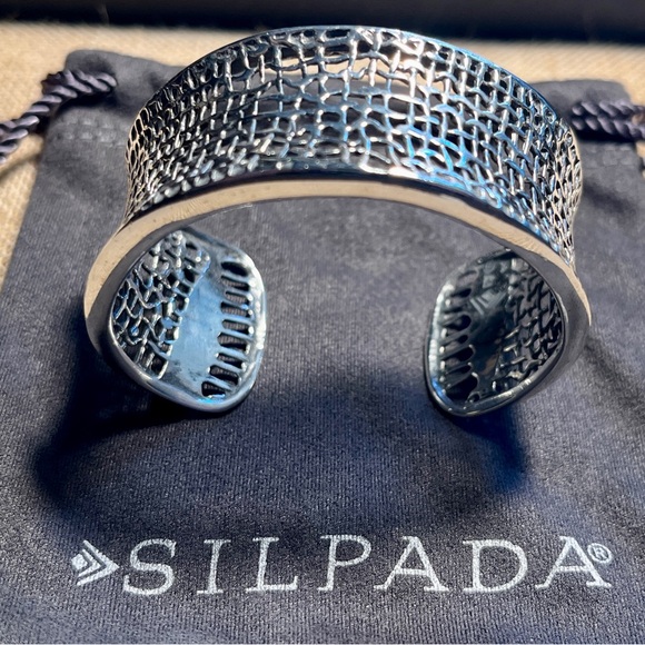 Silpada Sterling Silver Woven Cuff Bracelet - Picture 6 of 15